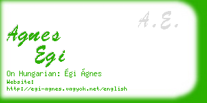agnes egi business card