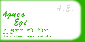 agnes egi business card